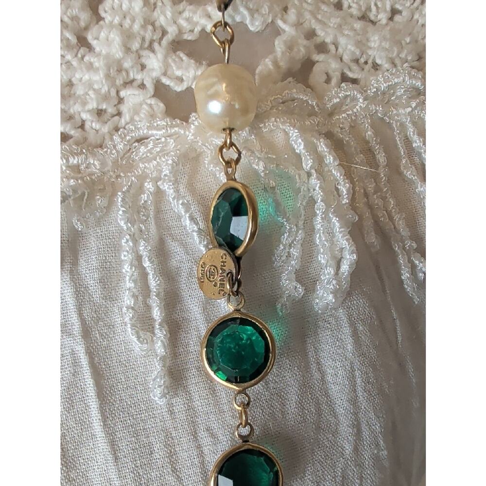 Stunning!!! Chanel Gold-Plated Vintage 1981 Gripoix & Faux Pearl Necklace - Picture 7 of 14